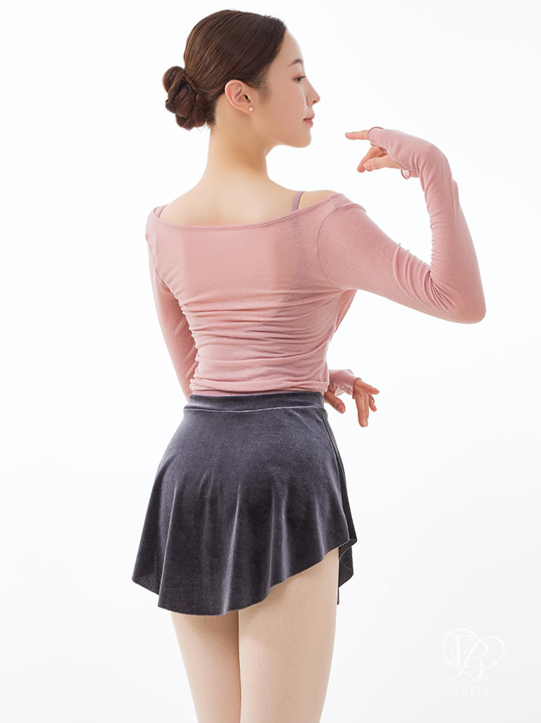 Lynn Velvet Pull-on Skirt