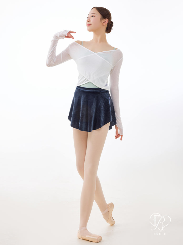 Lynn Velvet Pull-on Skirt