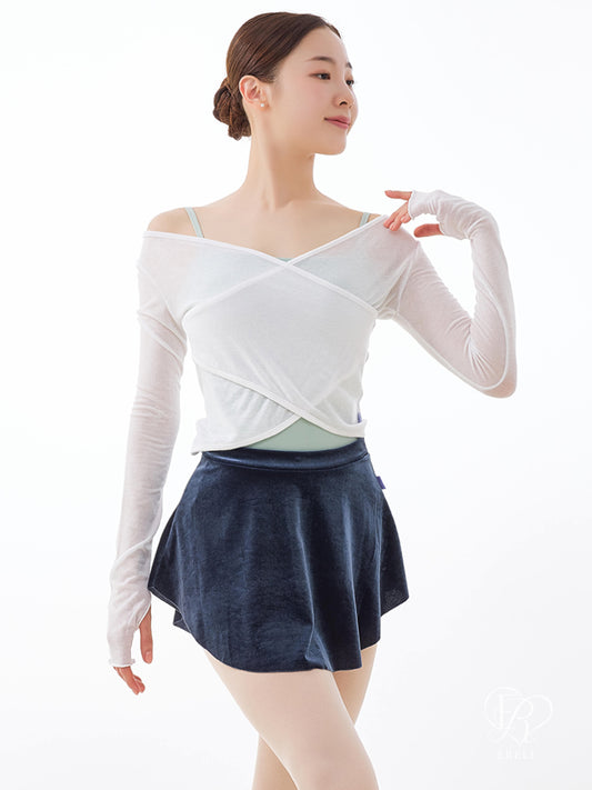 Lynn Velvet Pull-on Skirt