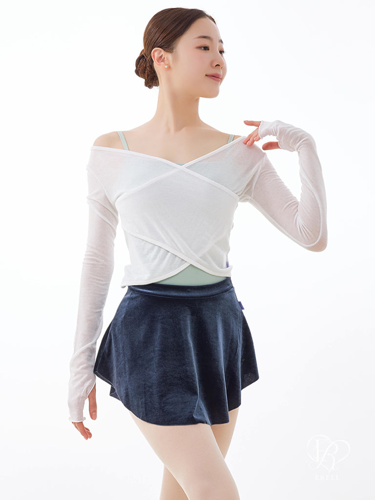 Lynn Velvet Pull-on Skirt