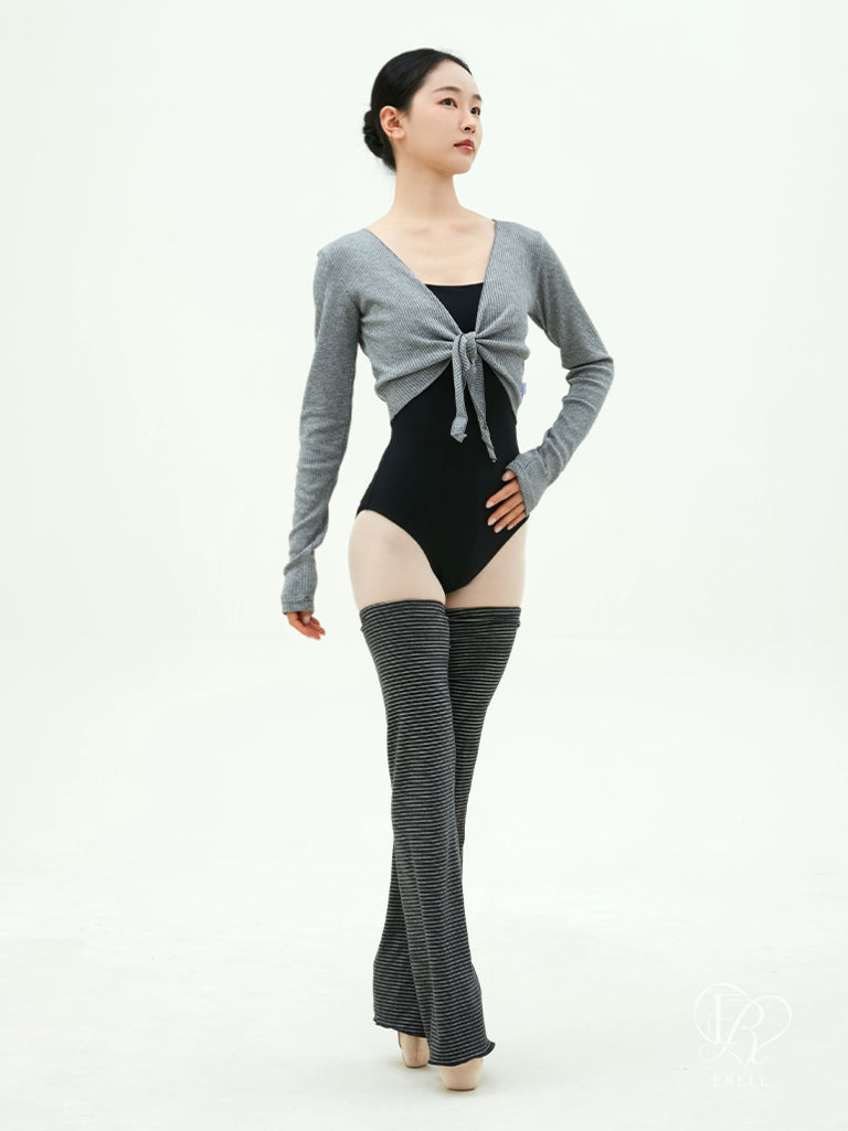 Pompom Stripe Leg Warmer