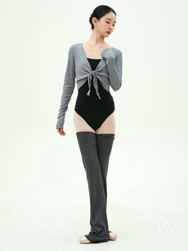 Pompom Stripe Leg Warmer