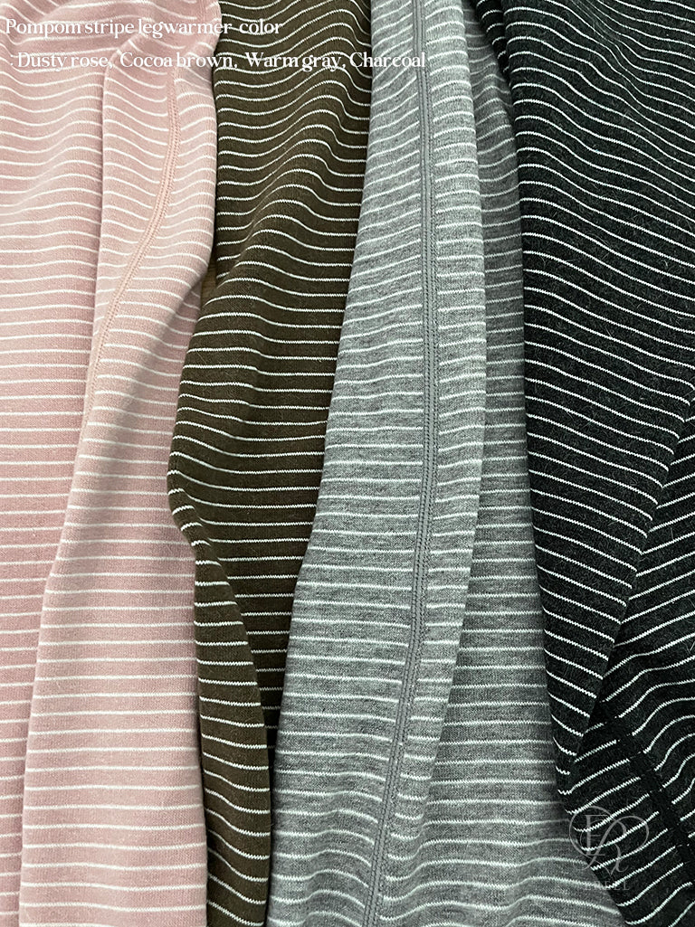 Pompom Stripe Leg Warmer